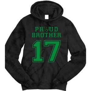 Custom Proud Football Brother Number 17 G Personalized Tie Dye Hoodie