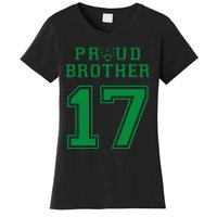 Custom Proud Football Brother Number 17 G Personalized Women's T-Shirt