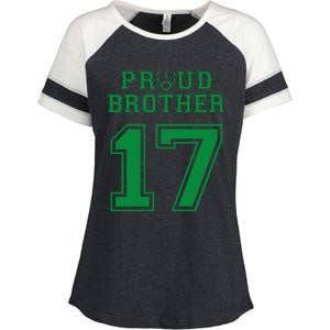 Custom Proud Football Brother Number 17 G Personalized Enza Ladies Jersey Colorblock Tee