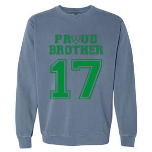 Custom Proud Football Brother Number 17 G Personalized Garment-Dyed Sweatshirt