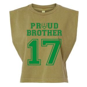 Custom Proud Football Brother Number 17 G Personalized Garment-Dyed Women's Muscle Tee