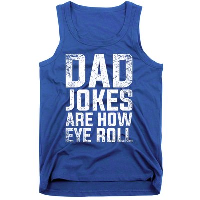 Cringe Puns Fathers Day Gift Humorous Sarcastic Dad Jokes Gift Tank Top