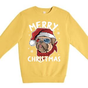 Christmas Pug Funny Christmas Pjs For Family And Dog Lovers Gift Premium Crewneck Sweatshirt