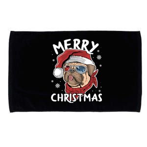 Christmas Pug Funny Christmas Pjs For Family And Dog Lovers Gift Microfiber Hand Towel