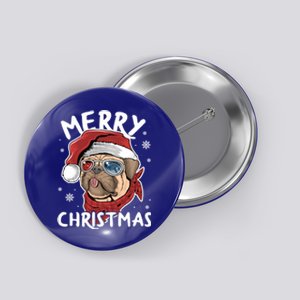 Christmas Pug Funny Christmas Pjs For Family And Dog Lovers Gift Button