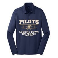 Cool Pilot For Aircraft Pilot Airplane Flying Silk Touch Performance Long Sleeve Polo