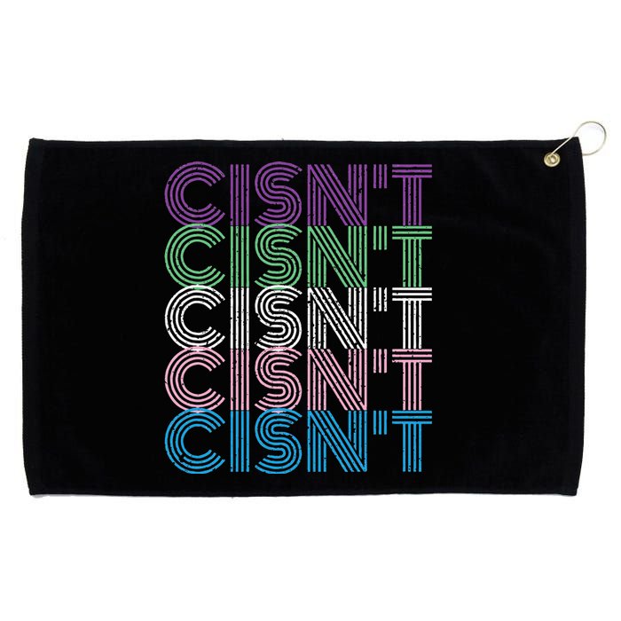 Cisn't Pride Flag Vintage Retro Design Grommeted Golf Towel