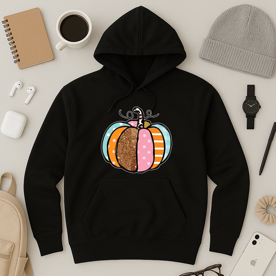 Colorful Pumpkin Festive Fall Hoodie
