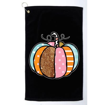 Colorful Pumpkin Festive Fall Golf Towel