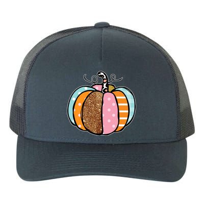 Colorful Pumpkin Festive Fall Yupoong Adult 5-Panel Trucker Hat