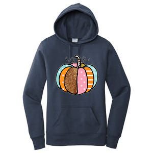 Colorful Pumpkin Festive Fall Women's Pullover Hoodie