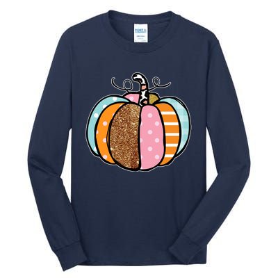 Colorful Pumpkin Festive Fall Tall Long Sleeve T-Shirt