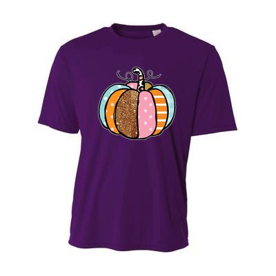 Colorful Pumpkin Festive Fall Youth Performance Sprint T-Shirt