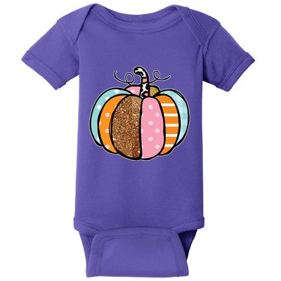 Colorful Pumpkin Festive Fall Baby Bodysuit