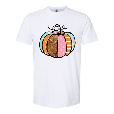 Colorful Pumpkin Festive Fall Softstyle® CVC T-Shirt