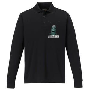 Cursed Plankton Funny Meme Performance Long Sleeve Polo