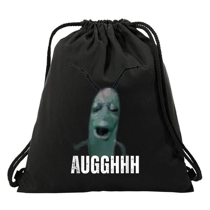 Cursed Plankton Funny Meme Drawstring Bag
