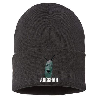 Cursed Plankton Funny Meme Sustainable Knit Beanie
