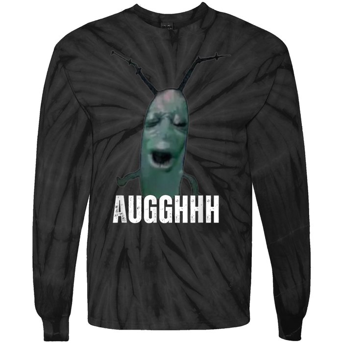 Cursed Plankton Funny Meme Tie-Dye Long Sleeve Shirt