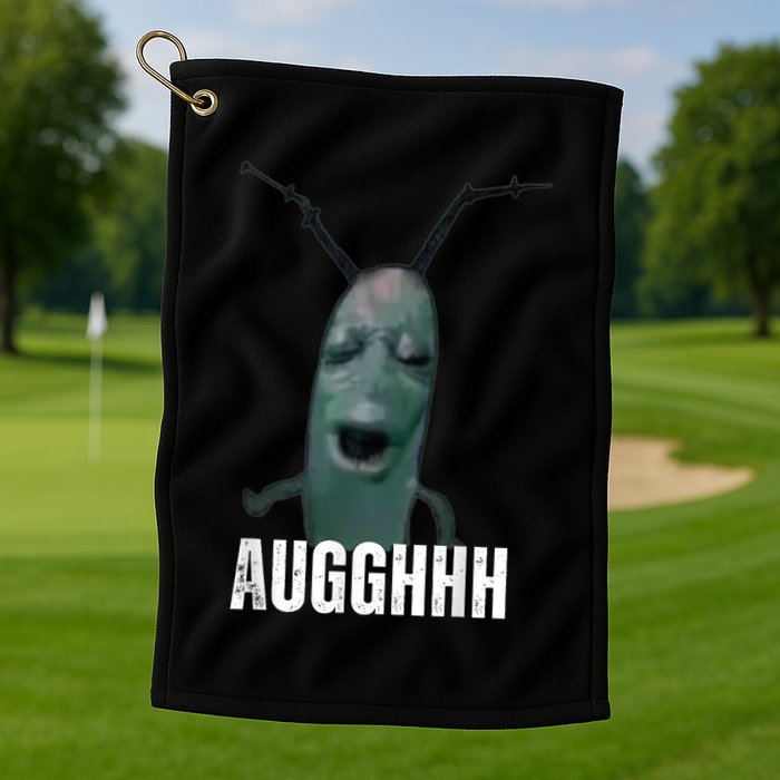 Cursed Plankton Funny Meme Golf Towel