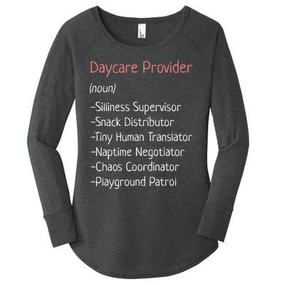 Childcare Provider Funny Definition Women's Perfect Tri Tunic Long Sleeve Shirt