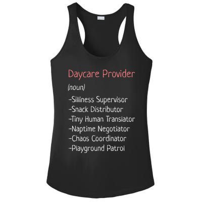 Childcare Provider Funny Definition Ladies PosiCharge Competitor Racerback Tank