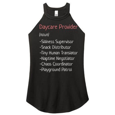 Childcare Provider Funny Definition Women’s Perfect Tri Rocker Tank