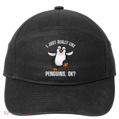 Cool Penguin For Wo Penguin Lovers Penguins 7-Panel Snapback Hat