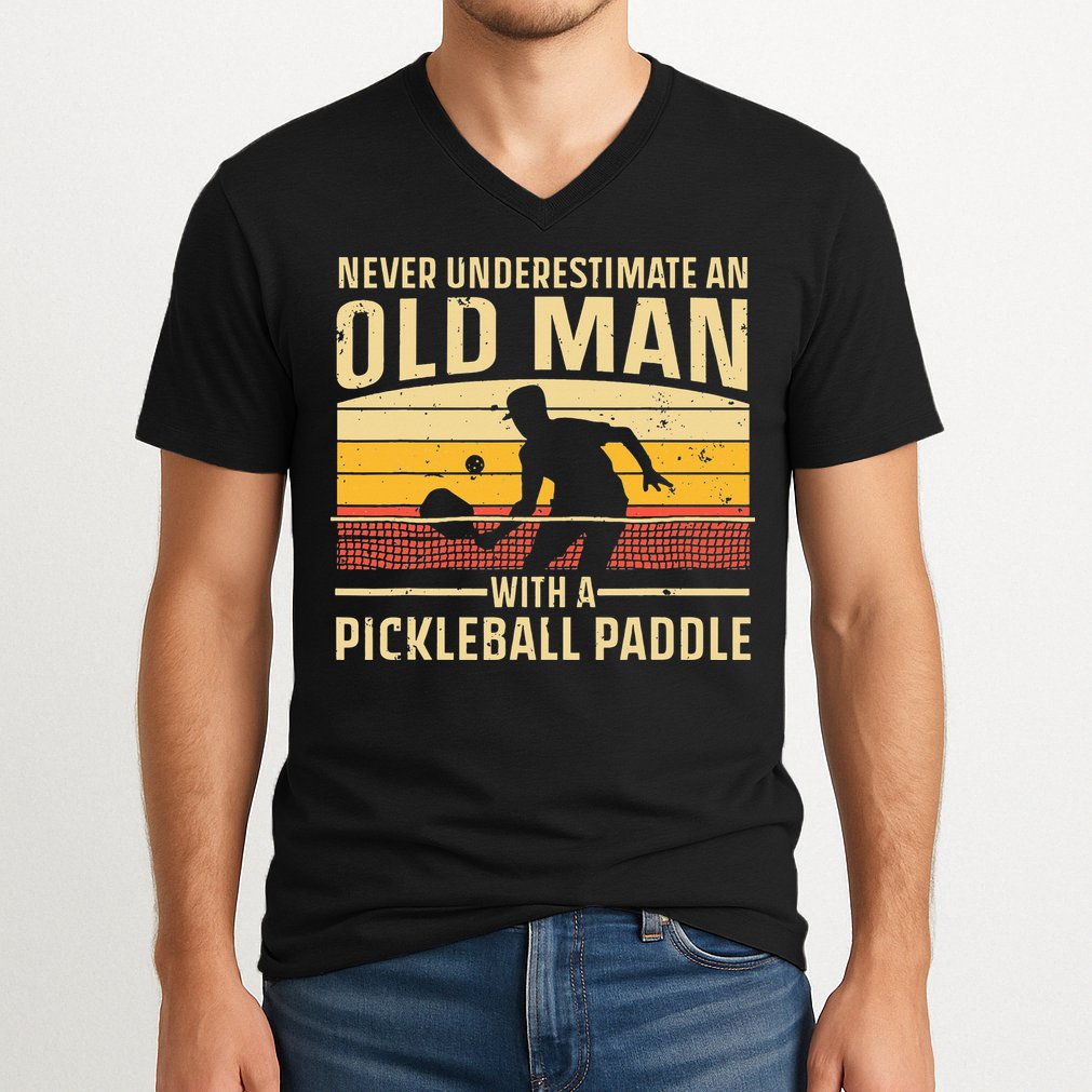 Cool Pickleball For  Paddle Pickleball Player V-Neck T-Shirt