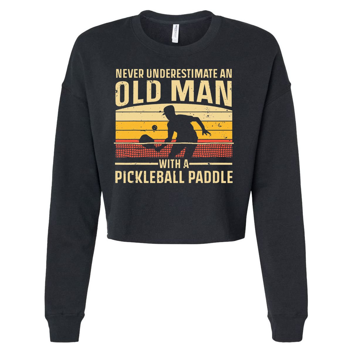 Cool Pickleball For  Paddle Pickleball Player Cropped Pullover Crew