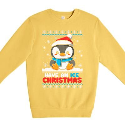 Christmas Penguin Funny Classic Ugly Sweater Meaningful Gift Premium Crewneck Sweatshirt