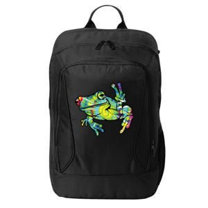 Cool Peace Frog Tie Dye City Backpack