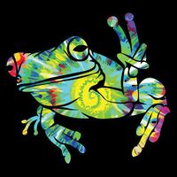 Cool Peace Frog Tie Dye Backpack