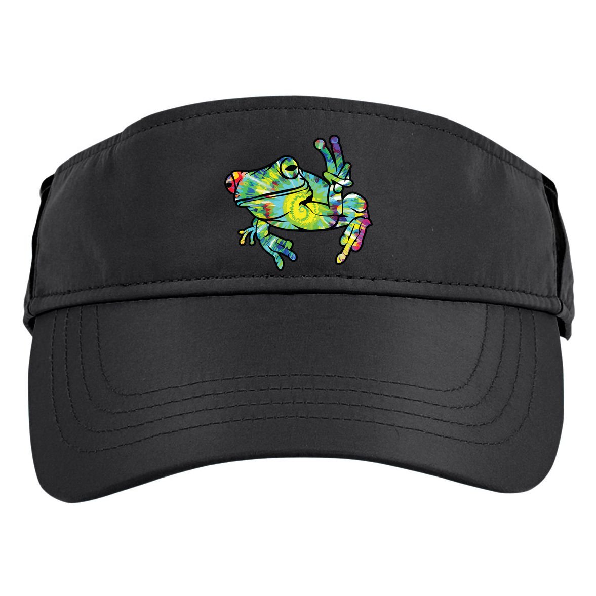 Cool Peace Frog Tie Dye Adult Drive Performance Visor