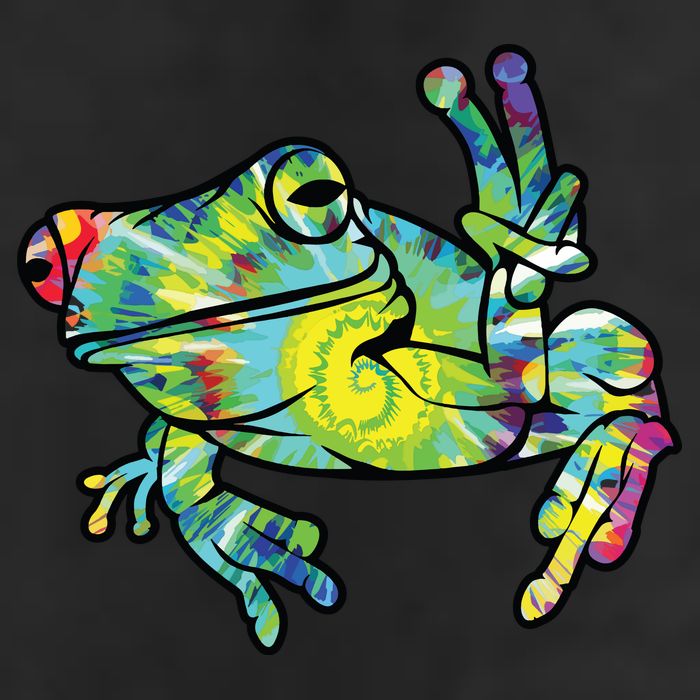 Cool Peace Frog Tie Dye Adult Drive Performance Visor