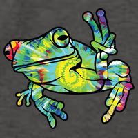 Cool Peace Frog Tie Dye Vector Backpack