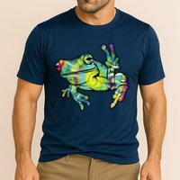 Cool Peace Frog Tie Dye Cooling Performance Crew T-Shirt