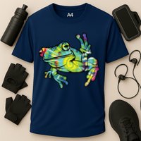 Cool Peace Frog Tie Dye Cooling Performance Crew T-Shirt