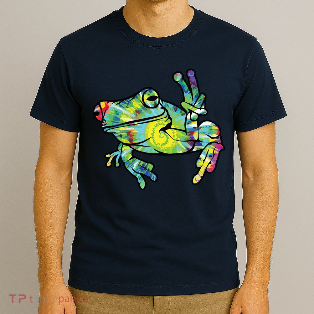 Cool Peace Frog Tie Dye T-Shirt