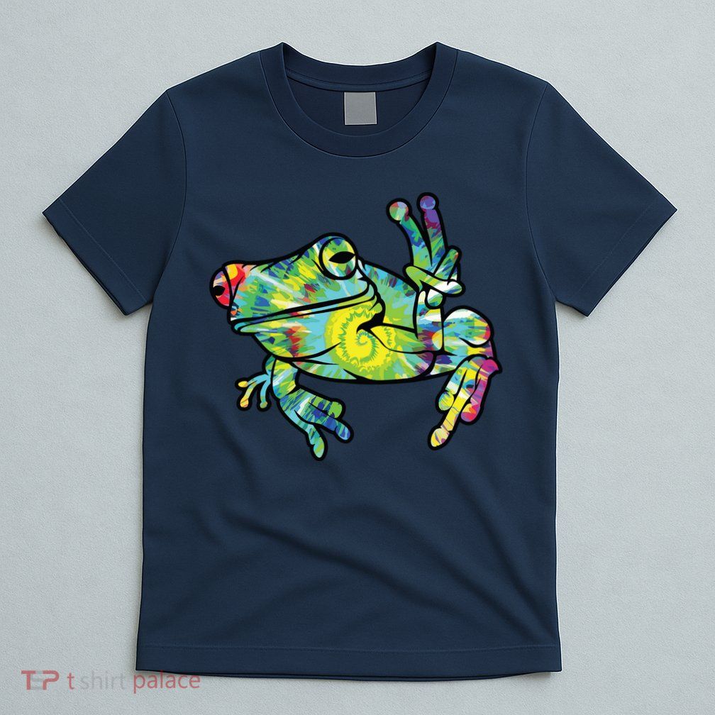 Cool Peace Frog Tie Dye T-Shirt