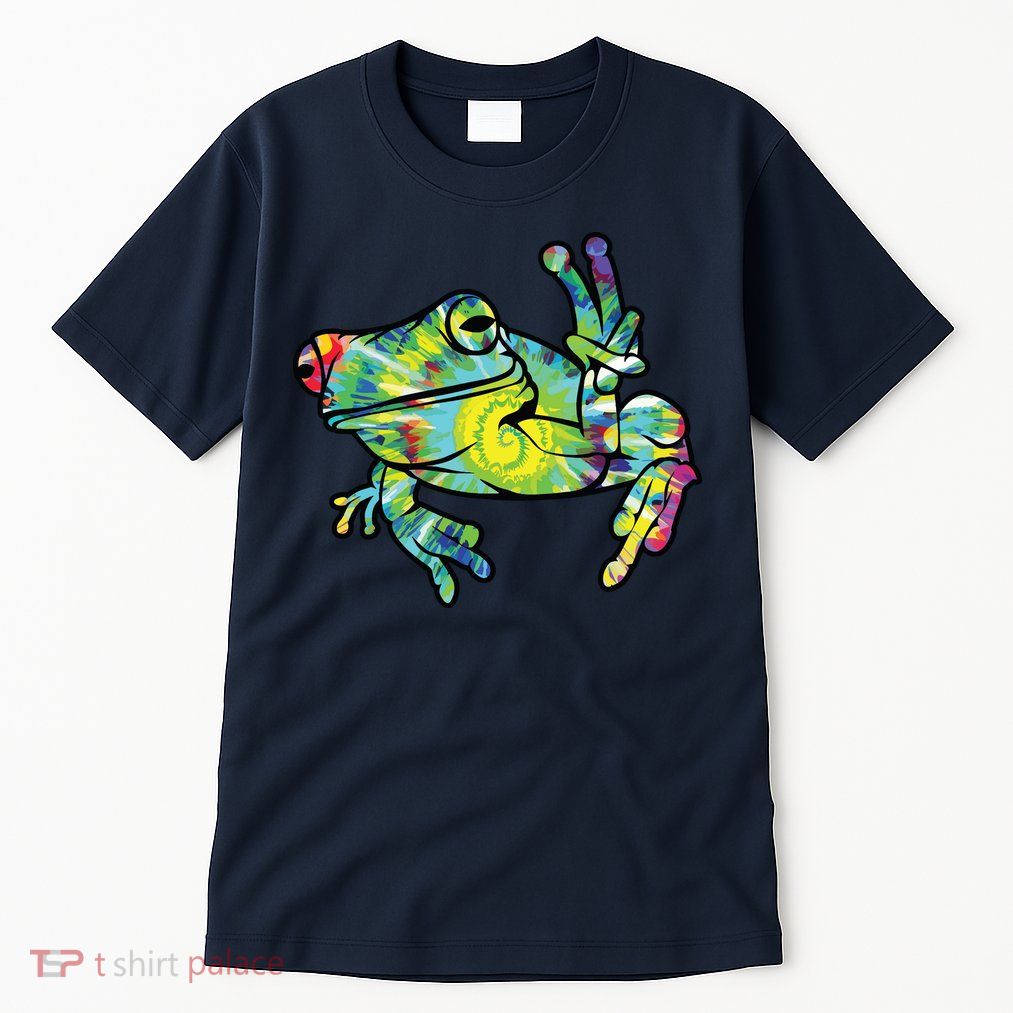 Cool Peace Frog Tie Dye Tall T-Shirt