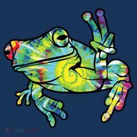Cool Peace Frog Tie Dye Tall T-Shirt