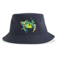Cool Peace Frog Tie Dye Sustainable Bucket Hat