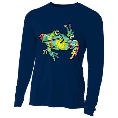 Cool Peace Frog Tie Dye Cooling Performance Long Sleeve Crew
