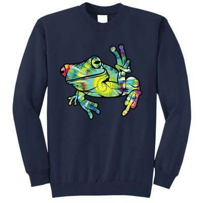 Cool Peace Frog Tie Dye Tall Sweatshirt