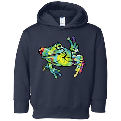 Cool Peace Frog Tie Dye Toddler Hoodie