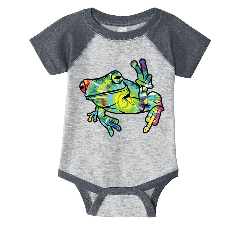 Cool Peace Frog Tie Dye Infant Baby Jersey Bodysuit