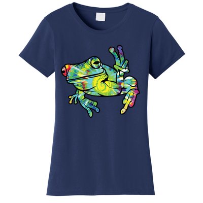 Cool Peace Frog Tie Dye Women's T-Shirt