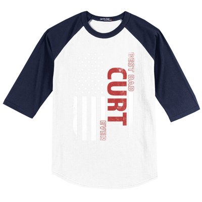 Curt Personalized FatherS Day Gift Flag Best Dad Gift Baseball Sleeve Shirt