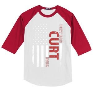 Curt Personalized FatherS Day Gift Flag Best Dad Gift Kids Colorblock Raglan Jersey